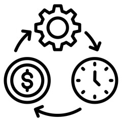Payroll Process line icon