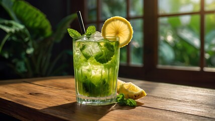 Refreshing Iced Mint and Lemon Drink A Perfect Summer Beverage