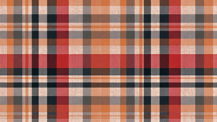 An artistic, painterly plaid with irregular, brushstroke-like lines in bold and muted colors, textured to resemble woven fabric, showcasing creative freedom.