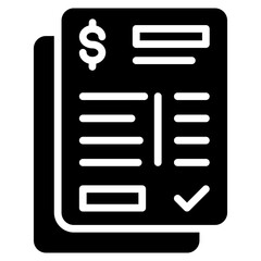 Business Invoice glyph icon