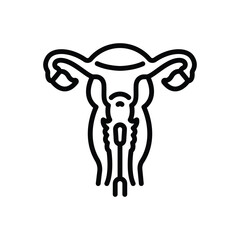 Black line icon for pap test