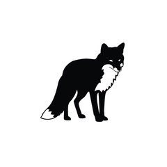 Black and white vector illustration of a wolf with striking detail