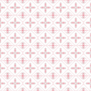 Navajo tribal seamless vector pattern with boho geometric shapes. Inspired by ethnic southwestern decor, Mexican blankets, and woven rugs. Ideal for textiles, packaging, and interior design.