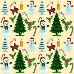 A Merry Christmas collection with snowmen, Christmas trees, holly, and many more decorative elements.