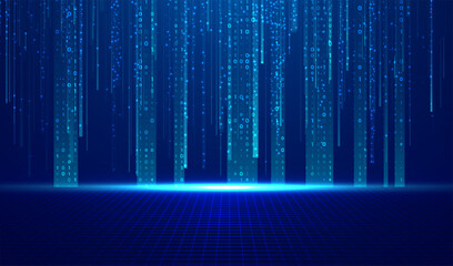 Abstract big data code representation. Modern high-tech data background. Graphic concept for your design