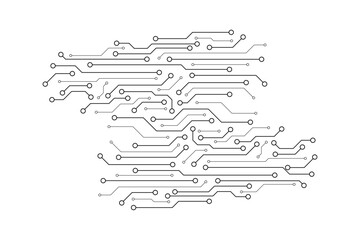 Abstract digital background with technology circuit board texture. Electronic motherboard illustration. Communication and engineering concept. Vector illustration