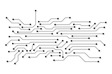 Abstract digital background with technology circuit board texture. Electronic motherboard illustration. Communication and engineering concept. Vector illustration