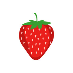Strawberry isolated on white background, vector illustration.