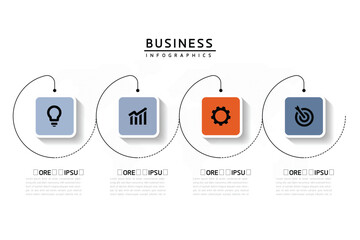 Vector business Presentation Connecting Steps Infographic Template