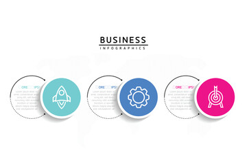 Vector business Presentation Connecting Steps Infographic Template