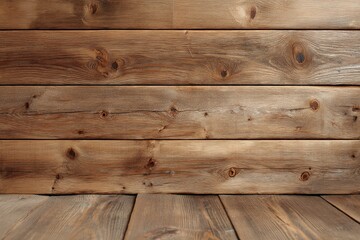 Fototapeta premium Wooden Plank Wall and Floor Background