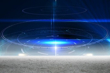 Blue glowing technology interface