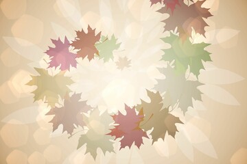 Autumnal leaf pattern in warm tones