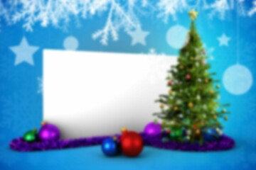 Poster with christmas decorations