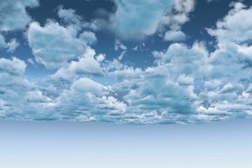 View of overcast against blue sky