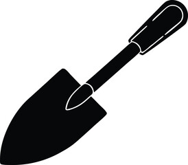 garden trowel silhouette vector icon
