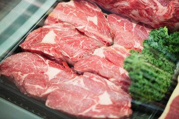 Close-up of meat at supermarket