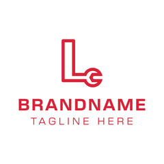 Letter L Wrench Logo, ideal for automotive, repair, or engineering industries