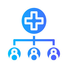 Obraz premium medical assistance gradient icon