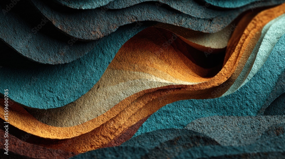 Aufkleber abstract textured layers of color form isolated-3d-backgroung-image
