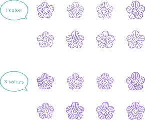 色鉛筆で描いた花