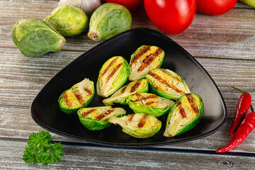 Vegan cuisine - Grilled brussels sprouts