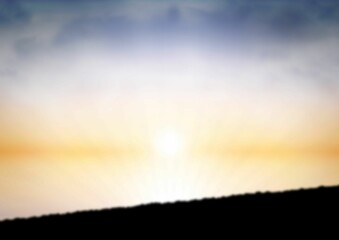 Serene view of landscape against sky