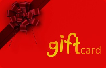 Gift card with festive bow