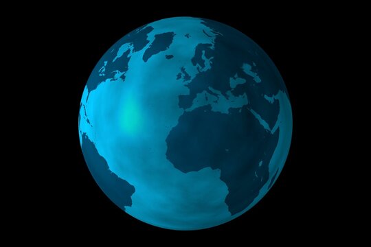 Fototapeta Globe on black background