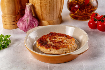 Fried salmon minced fish cutlet