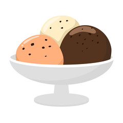 Sweet Ice Cream in Summer Season Illustration