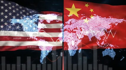 Economic analysis and data visualization of trade relations between the united states and china with global financial impact - Powered by Adobe