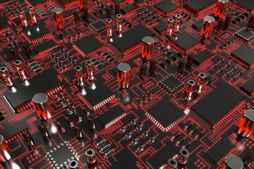Close up of circuit board