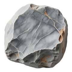 Close-up of a textured grey marble stone with intricate veining