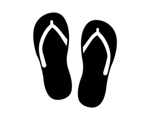Flip flops sandal beach wear flat vector icon