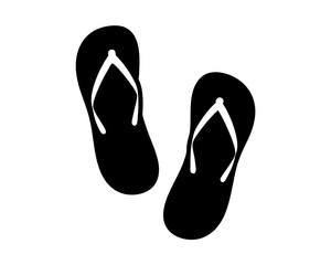 Flip flops sandal beach wear flat vector icon