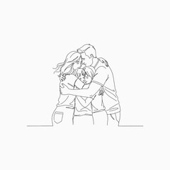 Family Hug Embrace Affection love