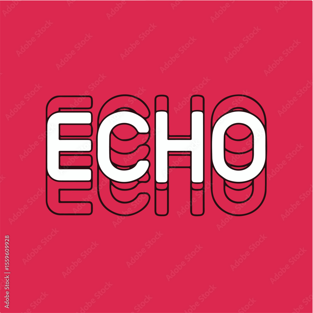 Fototapete dynamic minimalist echo logo with abstract font design.eps