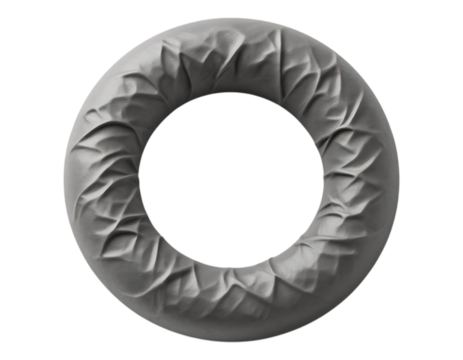 Textured 3D Doughnut Render on Transparent Background