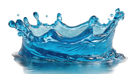 Water Crown Splashing in Mid-Air: A mesmerizing display of nature's artistry. A single droplet of water transforms into a majestic crown, capturing the essence of fluid dynamics. 