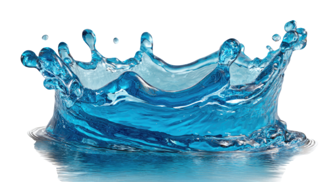 Water Crown Splashing in Mid-Air: A mesmerizing display of nature's artistry. A single droplet of water transforms into a majestic crown, capturing the essence of fluid dynamics. 