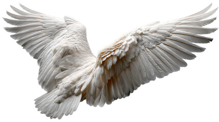 Angel Wings: A close-up of angelic wings, featuring soft, ethereal feathers and a symbol of grace and freedom. A visual representation of peace, hope, and spirituality.