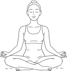 Woman meditating in lotus pose meditation yoga