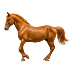 Obraz premium Realistic Chestnut Horse Isolated on Transparent Background