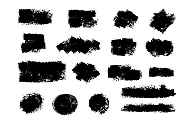 Set of Grunge Brush strokes , Paintbrush Grunge design elements, Hand drawn Grunge texture,  text box backgrounds vector illustrator