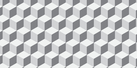 3D Futuristic minimal honeycomb mosaic white and gray background. Modern hexagon seamless vector pattern.