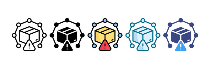 Supply Chain Disruption Icon Set Multiple Style Collection
