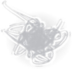 Abstract light gray halftone texture with a faded, dappled effect, perfect for modern backgrounds, overlays, and vintage or pop art designs.