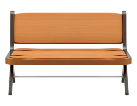 Wooden Park Bench Illustration