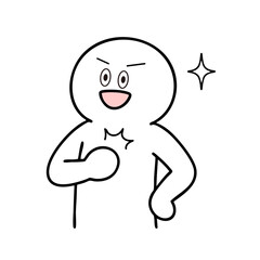 任せてと頼りになる棒人間